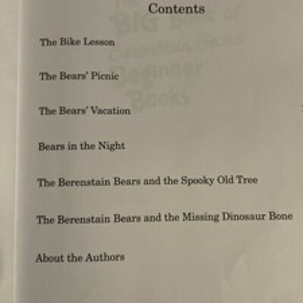 The Big Book of Berenstain Bears Beginner Books Children Stories Gift Toy Read - Picture 3 of 8